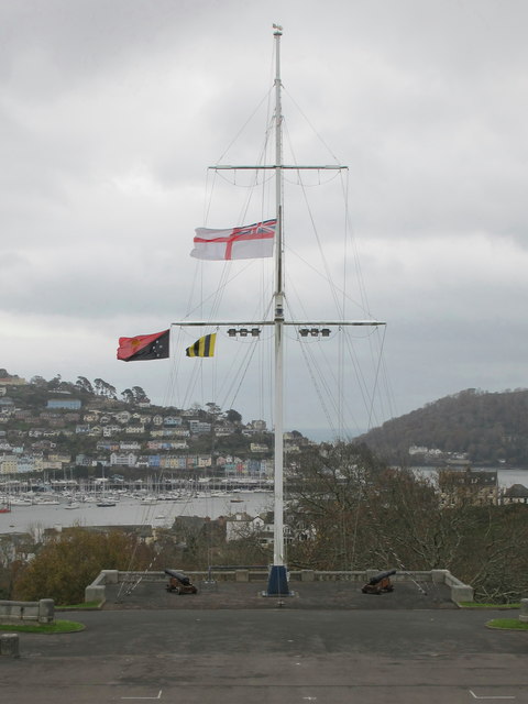 Mast with flags, Britannia Royal Naval College