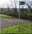 Bilingual public footpath sign, Bettws