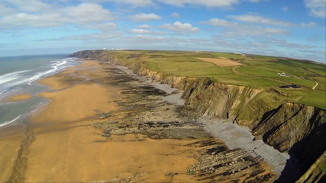 Northcott mouth looking towards Morwenstowe