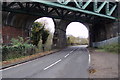 TL1217 : B653 Lower Harpenden Road at Chiltern Green Viaduct by Geographer