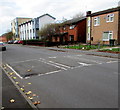 Three speed bumps across Adeline Street, Newport