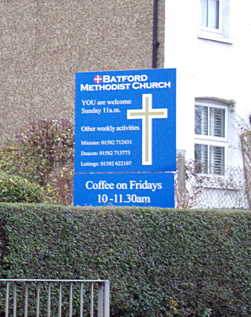 Batford Methodist Church sign