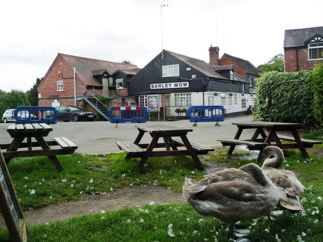 The Barley Mow pub, from the canal