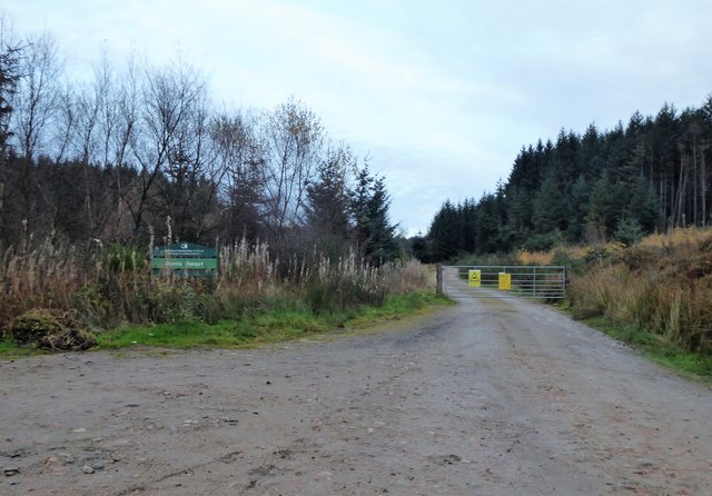 An gated entrance to Durris Forest