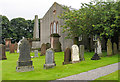 Gravestones at church in Kirkpatrick Durham