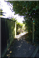 TM3569 : Footpath to the A1120 Badingham Road by Geographer