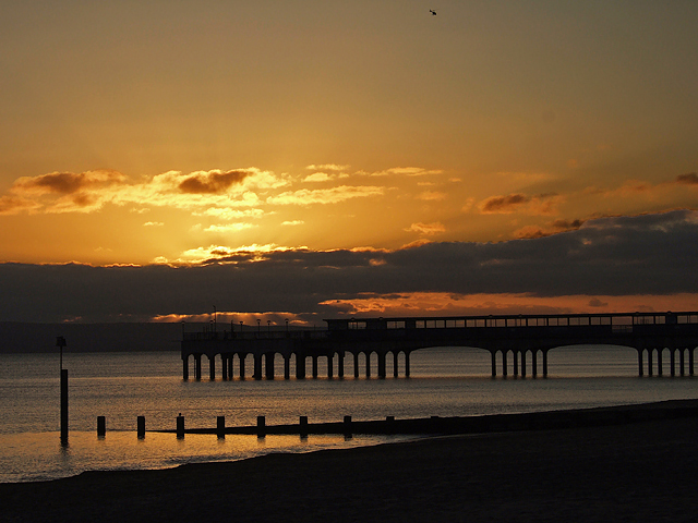 Boscombe Pier at sunset