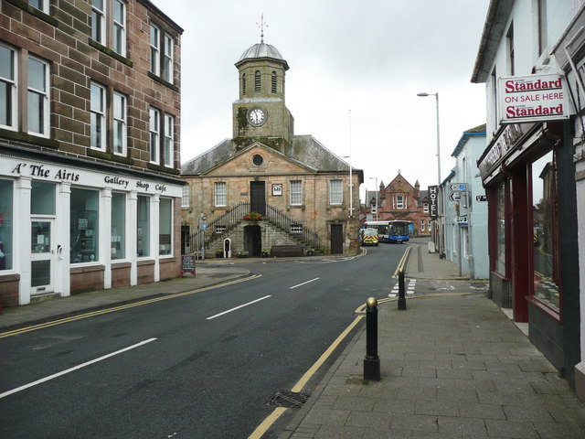 The A76 in the centre of Sanquhar