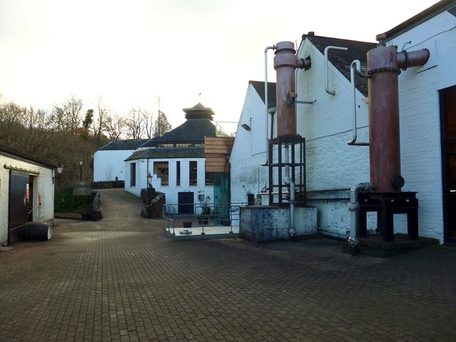 The yard at the Glenturret Distillery