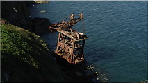 X2076 : Shipwreck of crane barge Samson at Ram Head, Ardmore, Co Waterford by Colin Park
