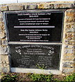 21st century plaque and 20th century plaque in the west of Rhyl