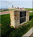 Two plaques facing West Parade, Rhyl