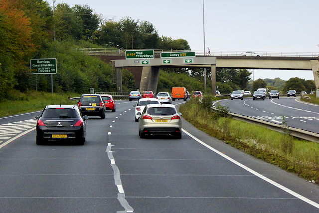 A494/A55 Junction near Ewloe © David Dixon :: Geograph Britain and Ireland