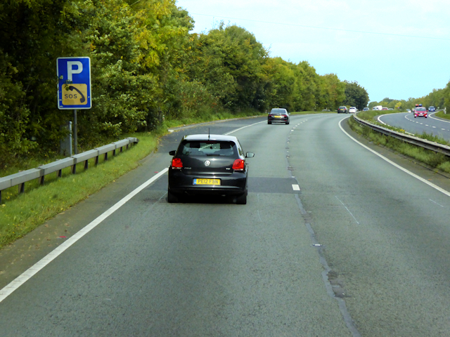 Layby on the Westbound A55 near Milwr