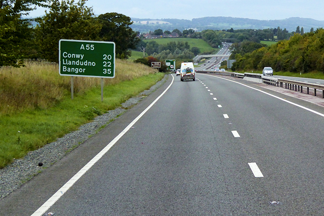 North Wales Expressway between Rhuallt and St Asaph