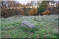 Toppled triangulation pillar on Sunrise Hill