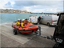 SW5140 : St Ives Lifeboat Crew Returning to Station by Roy Hughes