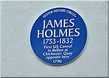 J3474 : James Holmes plaque, Belfast (December 2017) by Albert Bridge