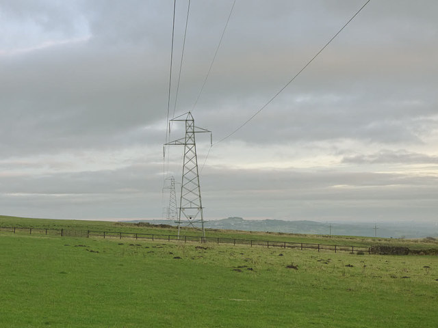 Pylons below Whitecroft Farm