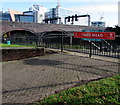 Taffs Mead water bus stop sign, Cardiff