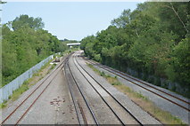 SP4909 : Railway line by N Chadwick
