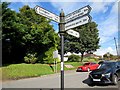 Signpost on a Pentyrch corner