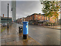 Blue Post Box on Liverpool Road