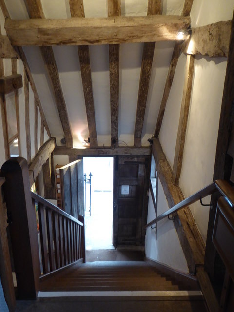 Staircase giving access to the church of St. Swithun-upon-Kingsgate, Winchester