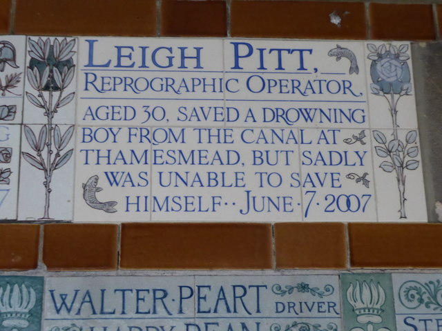 Memorial to Leigh Pitt in Postman's Park