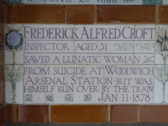 Memorial to Frederick Croft in Postman's Park