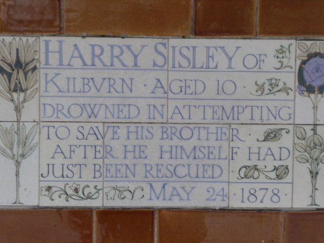 Memorial to Harry Sisley aged ten in Postman's Park