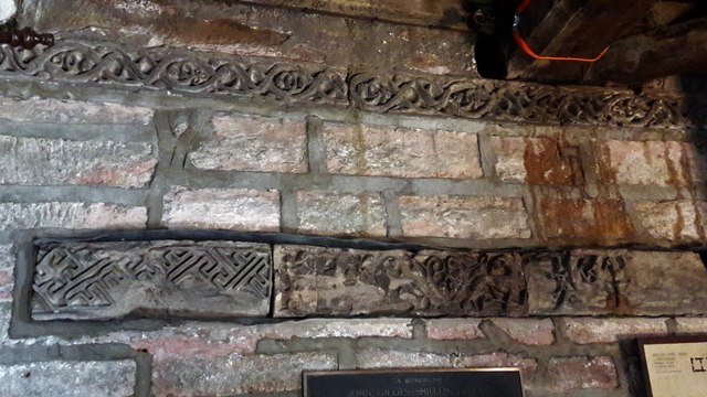 Saxon carvings in the Breedon church