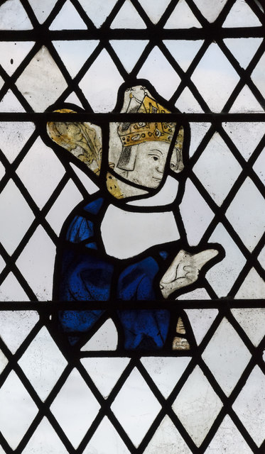 Medieval stained glass, All Saints' church, Misterton