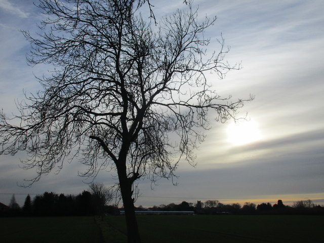 View towards Preston in silhouette