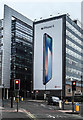 Giant iPhone X advert, Quay Street, Manchester