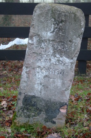 Old Milestone by the A1303, near The National Stud