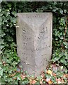 Old Milestone by the former A34 in Belmont, Cheadle