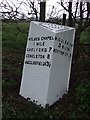 Old Milepost by the A54, Middlewich Road, Holmes Chapel