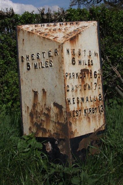 Old Milepost by the A540, Parkgate Road © J Higgins :: Geograph Britain ...