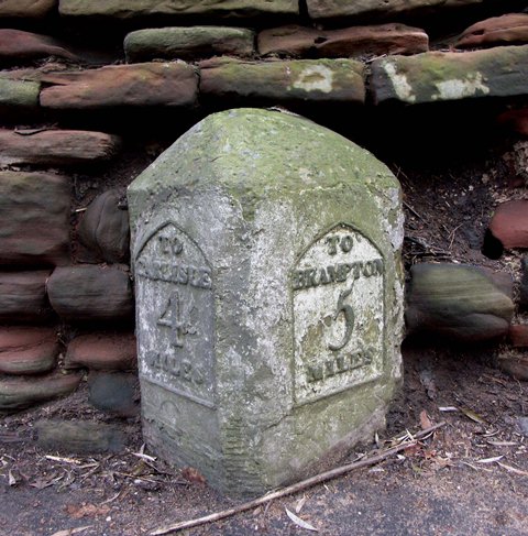 Old Milestone by the A69, Warwick on Eden
