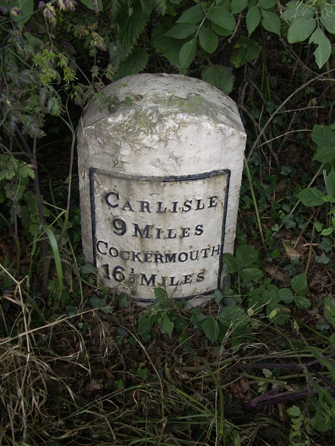Old Milestone by the A595 at Jenkin Cross