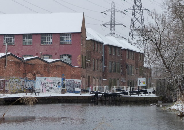 Factories next to the Grand Union Canal