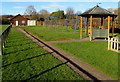 Path to the pavilion in Ewyas Harold Recreation Ground 