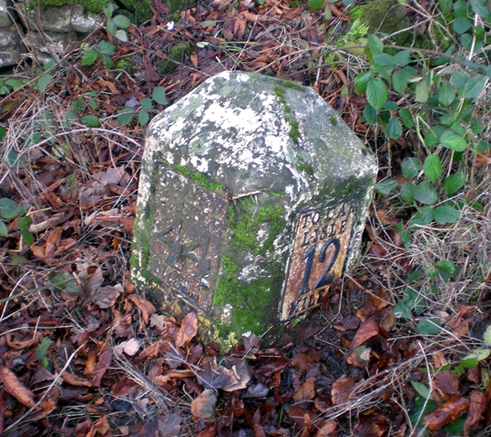 Old Milestone by the A69, south of Gowanholes Wood