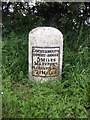 NY0635 : Old Milestone by the A594, south of Dearham by CF Smith