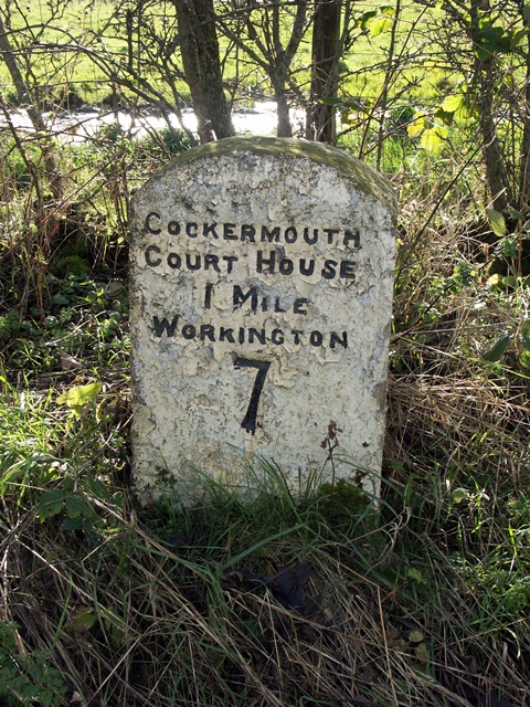Milestone west of Cockermouth