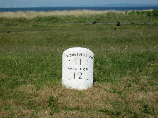 Old Milestone by the B5300, south of Allonby