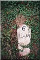 Old Milestone by the A39, above River Allen