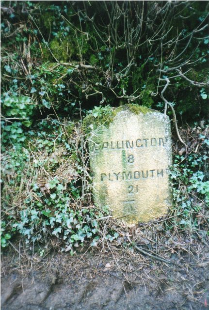 Old Milestone by the B3257, north east of Trenhorne