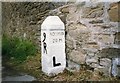 Old Milestone by the former A30, south of Zelah